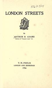 Front cover of London streets by Arthur Henry Adams