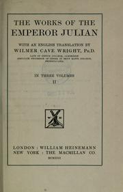 Front cover of The works of the Emperor Julian by Julian Emperor of Rome