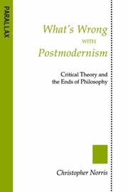 Cover of What's wrong with postmodernism by Christopher Norris