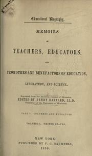 Cover of Educational biography by Henry Barnard