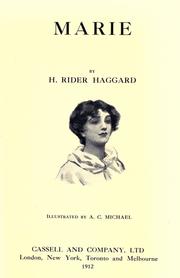Cover of Marie by H. Rider Haggard