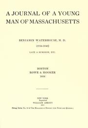 Cover of A journal, of a young man of Massachusetts by Benjamin Waterhouse