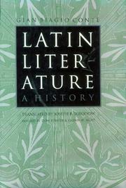 Front cover of Latin literature by Gian Biagio Conte