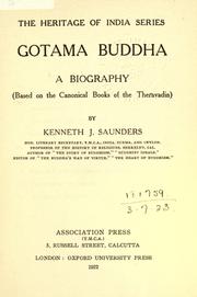 Cover of Gotama Buddha by Kenneth J. Saunders