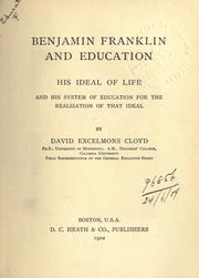 Front cover of Benjamin Franklin and education by Cloyd, David Excelmons.