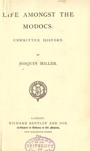Cover of Life amongst the Modocs by Joaquin Miller