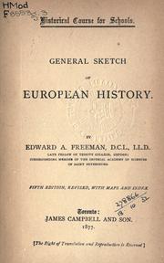 Front cover of General sketch of European history by Edward Augustus Freeman