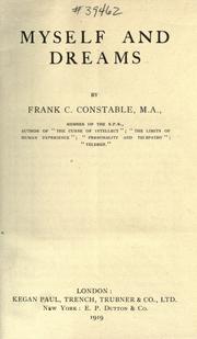 Cover of Myself and dreams by Frank Challice Constable