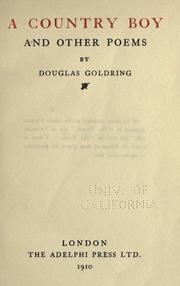 Cover of A country boy by Goldring, Douglas