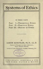Front cover of Systems of ethics .. by A. Schuyler