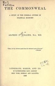 Cover of The commonweal by Alfred Peter Hillier