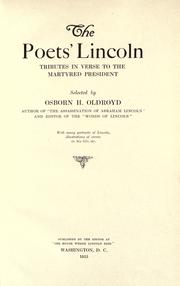 Cover of The poets' Lincoln by Osborn H. Oldroyd