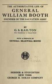 Front cover of The authoritative life of General William Booth by George Scott Railton