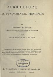 Front cover of Agriculture by Andrew MacNairn Soule