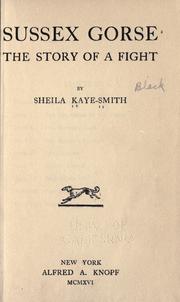 Front cover of Sussex gorse, the story of a fight by Sheila Kaye-Smith