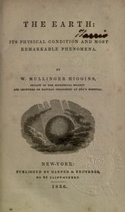 Cover of The earth by W. Mullinger Higgins