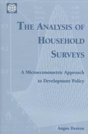 Front cover of The analysis of household surveys by Angus Deaton