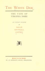 Front cover of The white doe by Sallie Southall Cotten