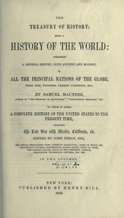 Front cover of The treasury of history by Maunder, Samuel
