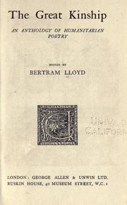 Cover of The great kinship by Bertram Lloyd