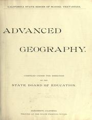 Cover of Advanced geography by California. State Board of Education.