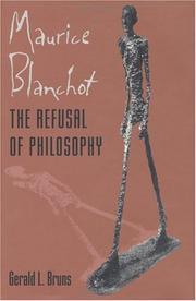Cover of Maurice Blanchot by Gerald L. Bruns