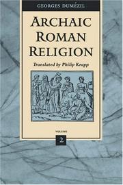 Front cover of Archaic Roman Religion, Volume 2 by Georges Dumézil
