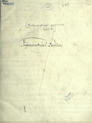 Front cover of Mathematical problems by University of Cambridge.