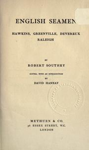 Cover of English seamen by Robert Southey
