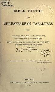 Front cover of Bible truths, with Shakespearian parallels by James B. Brown