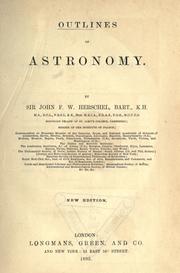 Cover of Outlines of astronomy by John Frederick William Herschel