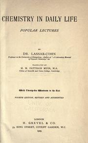 Front cover of Chemistry in daily life by Lassar-Cohn Dr.