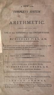 Front cover of The new complete system of arithmetic by Pike, Nicolas