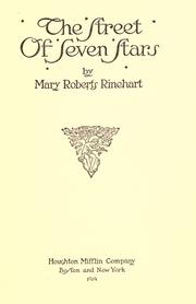 Cover of The Street of Seven Stars by Mary Roberts Rinehart