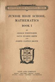 Front cover of Junior high school mathematics by George Wentworth