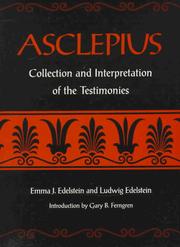 Front cover of Asclepius by Emma Jeannette Levy Edelstein