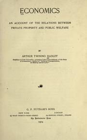 Cover of Economics by Arthur Twining Hadley