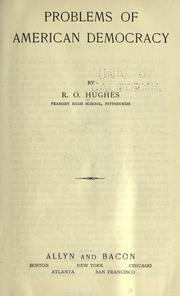 Front cover of Problems of American democracy by R. O. Hughes