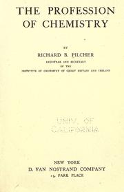 Front cover of The profession of chemistry by Richard B. Pilcher