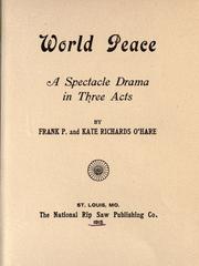 Cover of World peace by Frank P. O'Hare