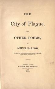 Cover of The city of plague by Barlow, John R.