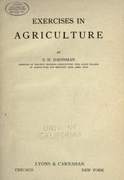 Front cover of Exercises in agriculture by S. H. Dadisman