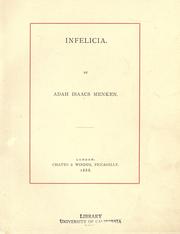 Front cover of Infelicia by Adah Isaacs Menken
