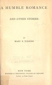 Front cover of A humble romance by Mary Eleanor Wilkins Freeman