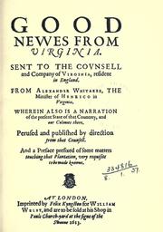 Cover of Good newes from Virginia by Whitaker, Alexander