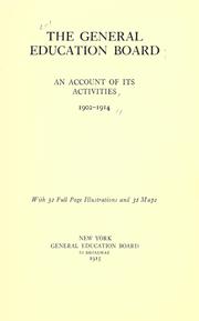 Front cover of The General education board by General Education Board.