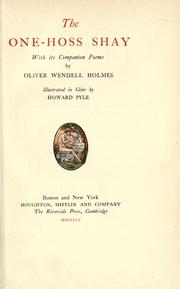 Cover of The one-hoss shay, with its companion poems by Oliver Wendell Holmes, Sr.
