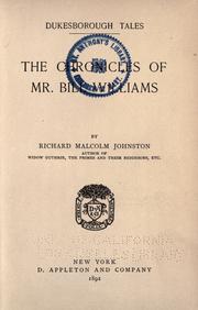Front cover of Dukesborough tales by Richard Malcolm Johnston