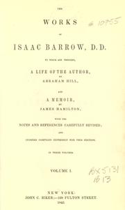 Front cover of The works of Isaac Barrow by Isaac Barrow