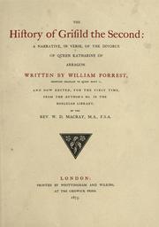 Front cover of The history of Grisild the Second by William Forrest